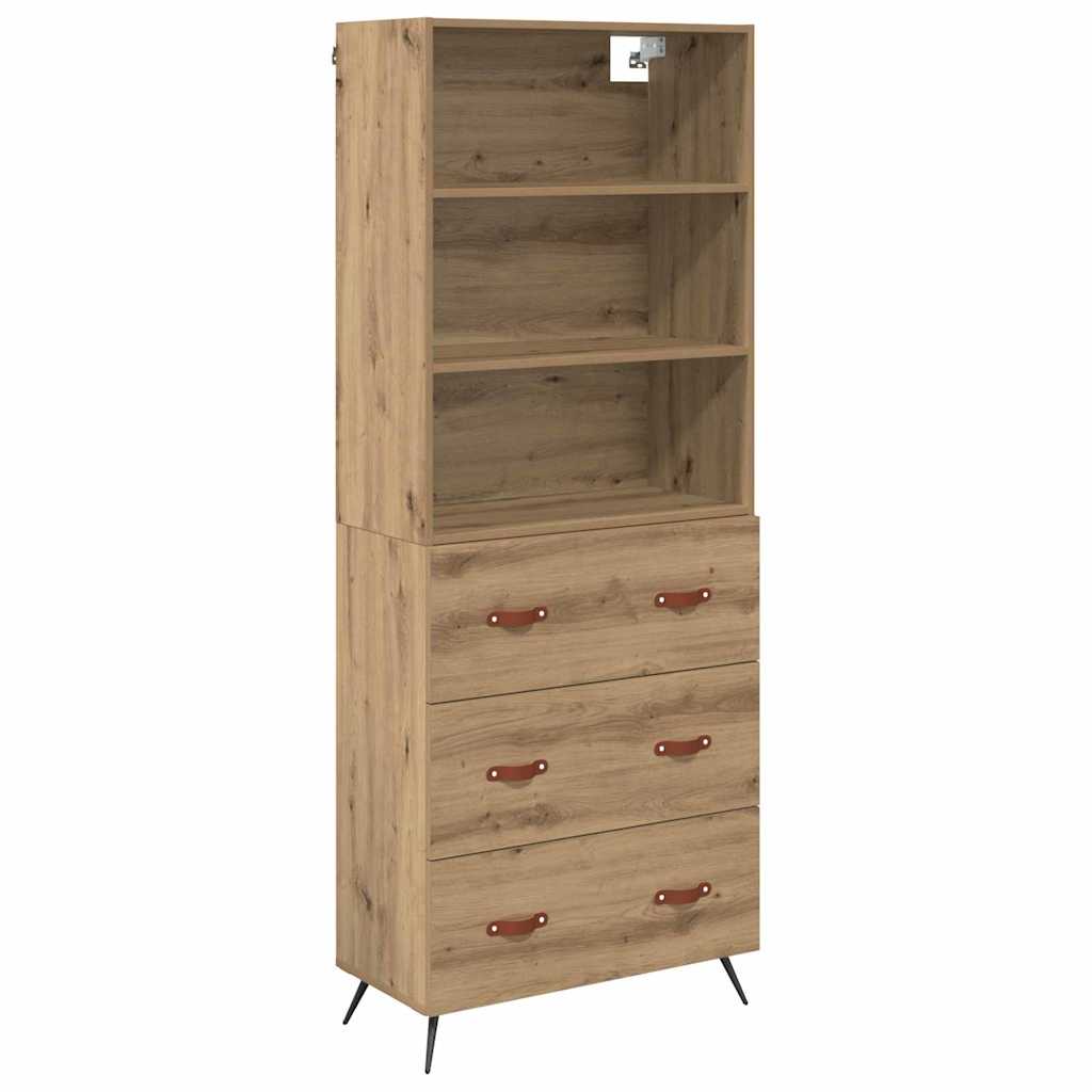 Hoge kast Artisan Eiken 69,5 x 34 x 180 cm Bewerkt hout