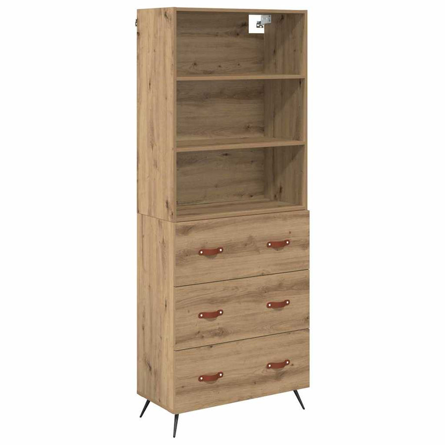 Hoge kast Artisan Eiken 69,5 x 34 x 180 cm Bewerkt hout
