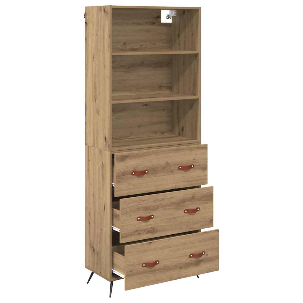 Hoge kast Artisan Eiken 69,5 x 34 x 180 cm Bewerkt hout