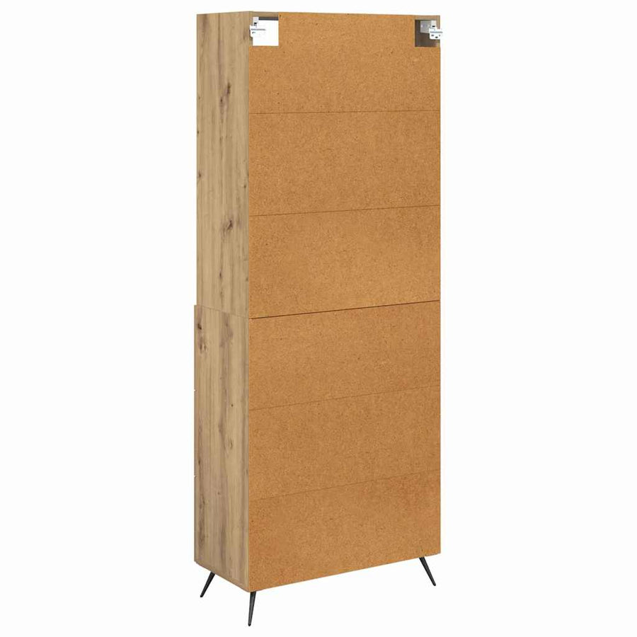 Hoge kast Artisan Eiken 69,5 x 34 x 180 cm Bewerkt hout