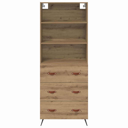 Hoge kast Artisan Eiken 69,5 x 34 x 180 cm Bewerkt hout