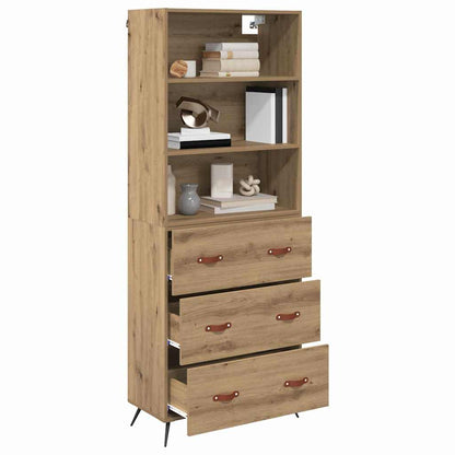 Hoge kast Artisan Eiken 69,5 x 34 x 180 cm Bewerkt hout