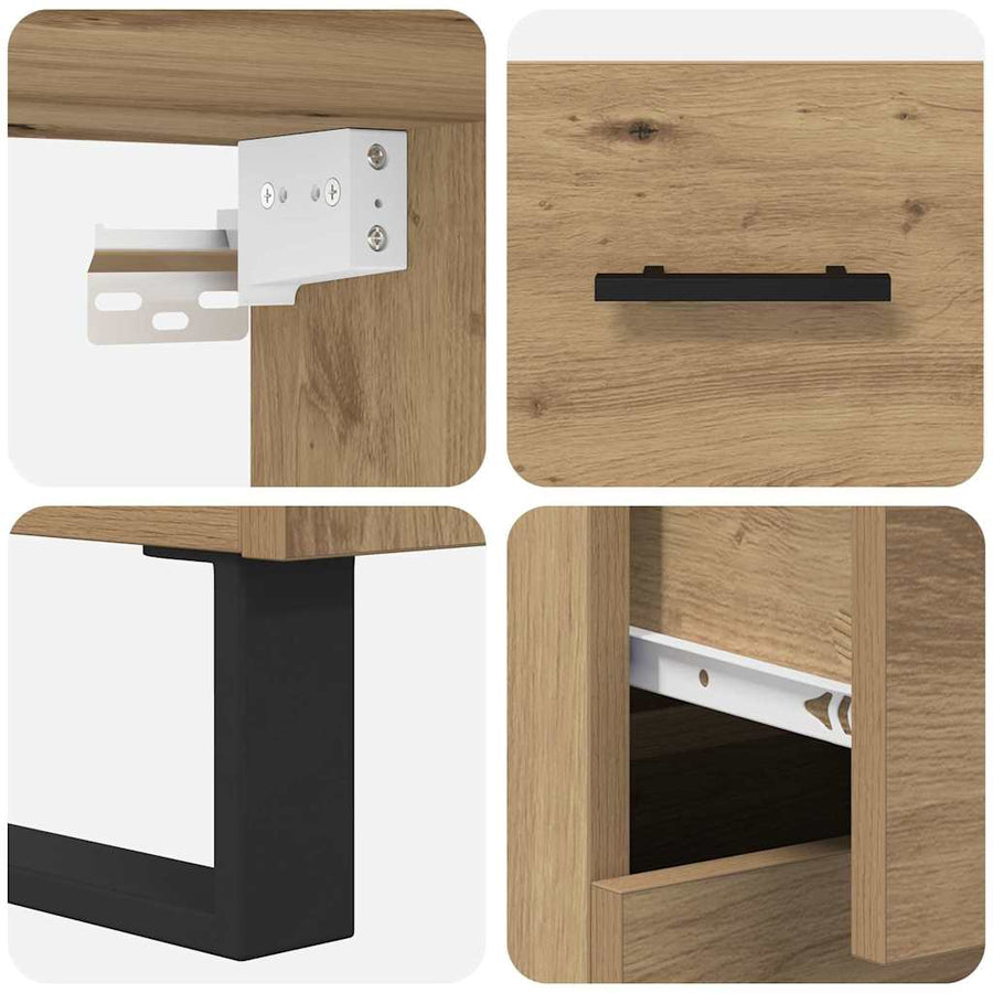 Hoge kast met lade Artisan Eiken 69,5 x 34 x 180 cm