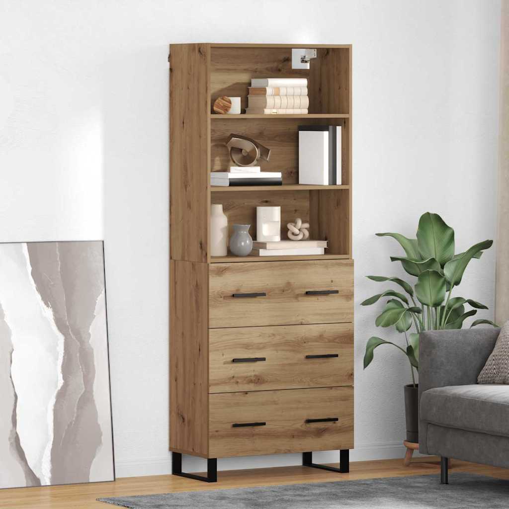Hoge kast met lade Artisan Eiken 69,5 x 34 x 180 cm