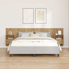 Hoofdbord met kast 257x32.5x80 cm artisan eiken