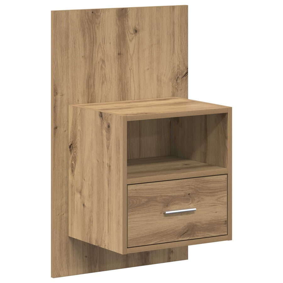 Hoofdbord Met Kast met lade 3 pcs Artisan Eiken Bewerkt hout