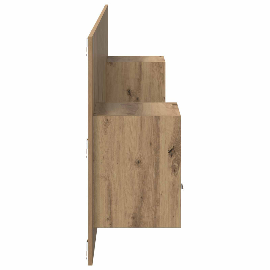 Hoofdbord Met Kast met lade 3 pcs Artisan Eiken Bewerkt hout