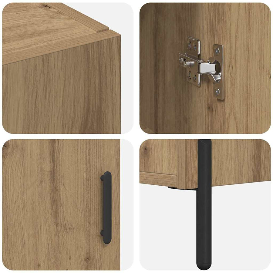 Highboard Artisan Eiken 69,5 x 34 x 180 cm Bewerkt hout