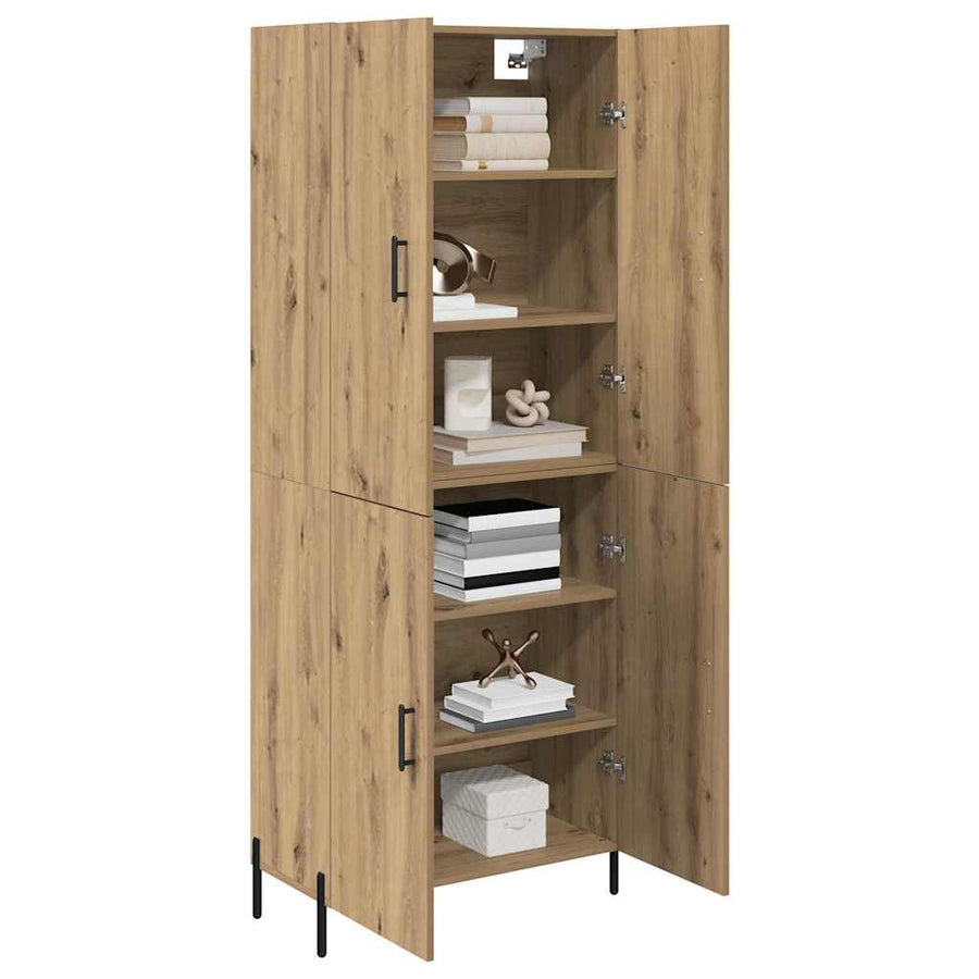 Highboard Artisan Eiken 69,5 x 34 x 180 cm Bewerkt hout