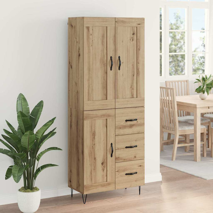 Highboard Artisan Eiken 69,5 x 34 x 180 cm Bewerkt hout