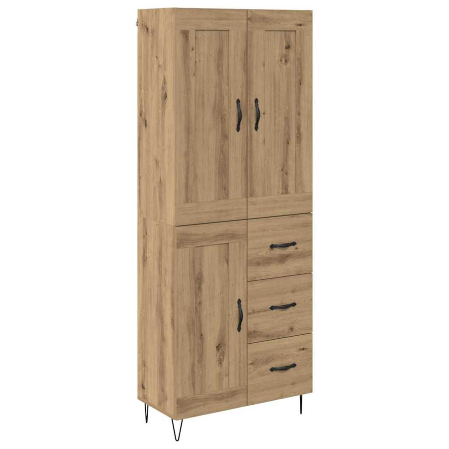 Highboard Artisan Eiken 69,5 x 34 x 180 cm Bewerkt hout
