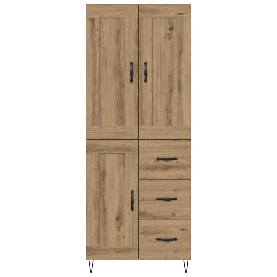 Highboard Artisan Eiken 69,5 x 34 x 180 cm Bewerkt hout