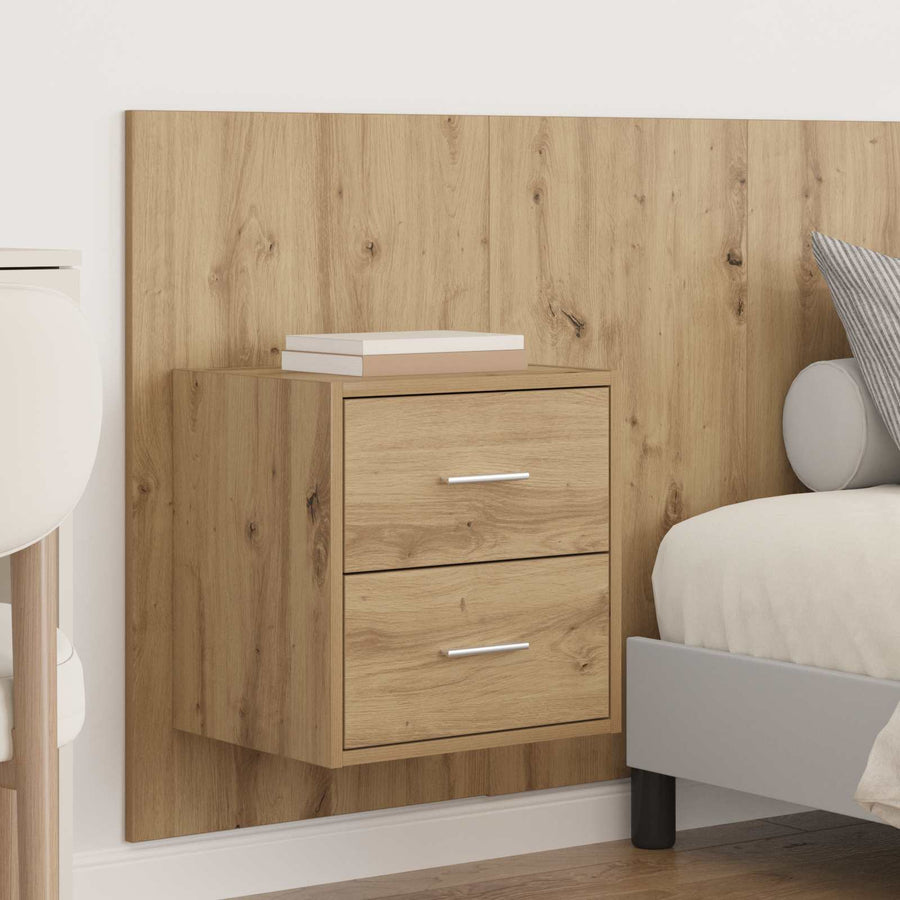 Hoofdbord Met Kast met lade 3 pcs Artisan Eiken Bewerkt hout