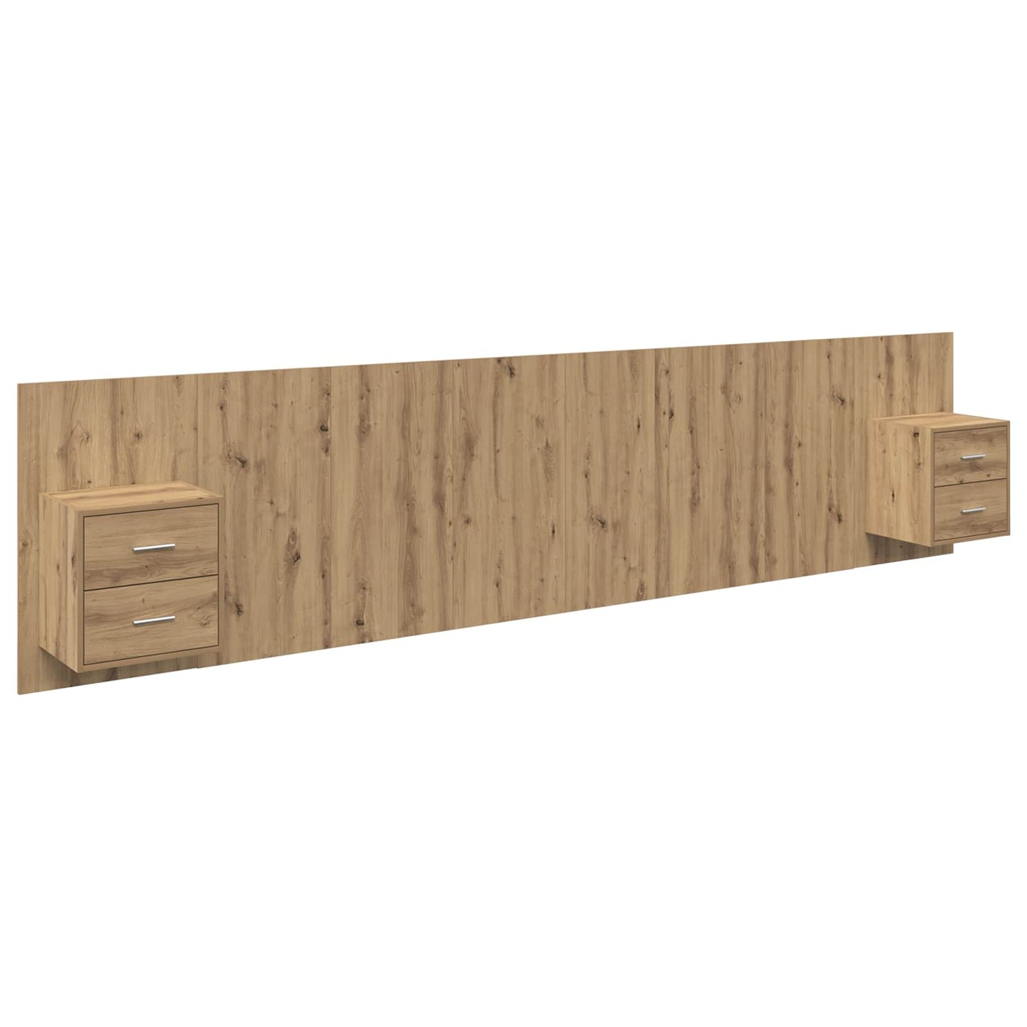 Hoofdbord Met Kast met lade 3 pcs Artisan Eiken Bewerkt hout