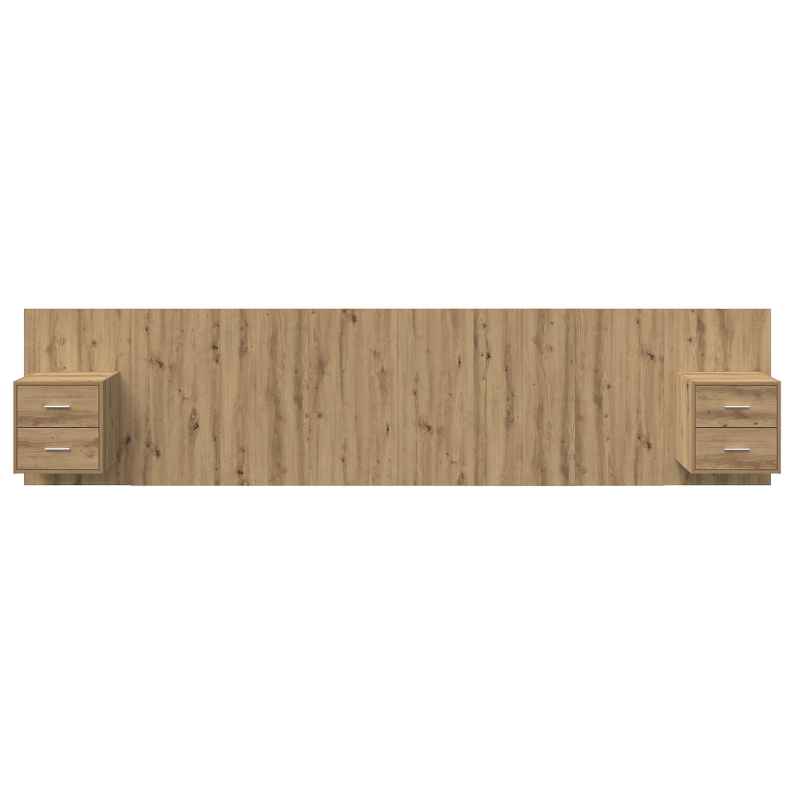 Hoofdbord Met Kast met lade 3 pcs Artisan Eiken Bewerkt hout