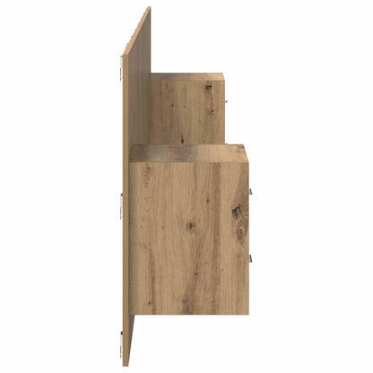 Hoofdbord Met Kast met lade 3 pcs Artisan Eiken Bewerkt hout