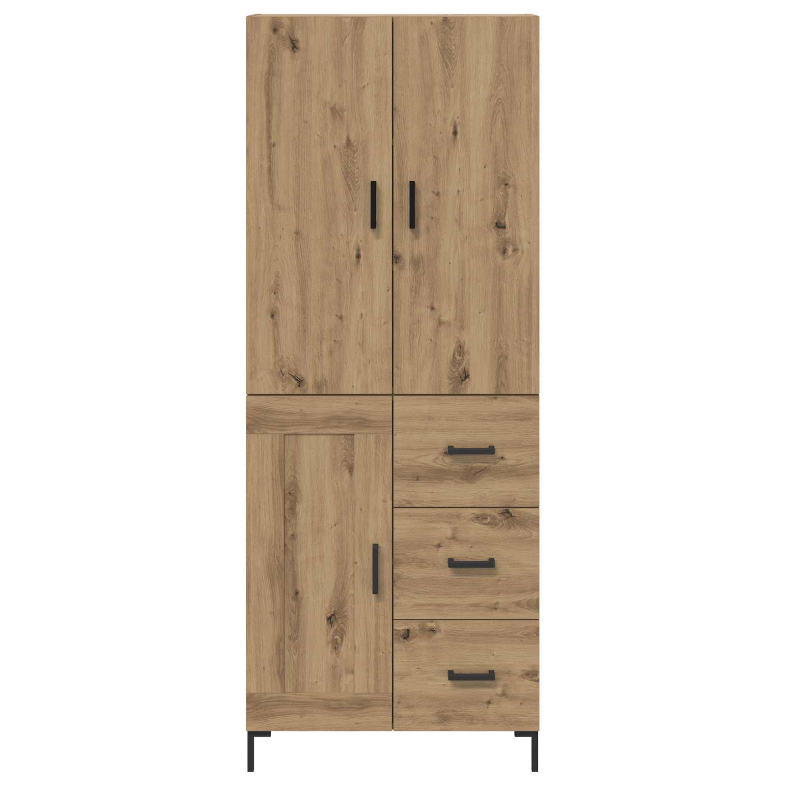 Highboard Artisan Eiken 69,5 x 34 x 180 cm Bewerkt hout