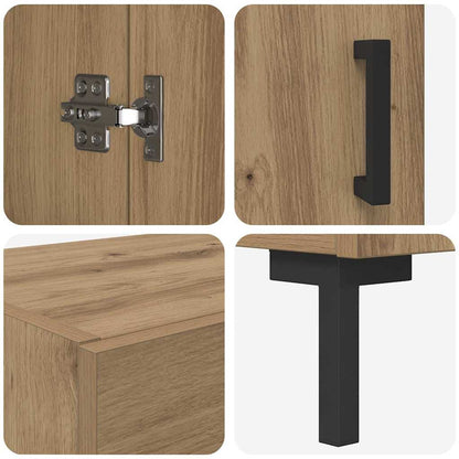 Hoge kast 2 pcs Artisan Eiken Bewerkt hout