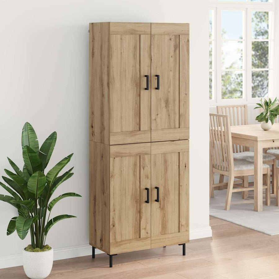 Hoge kast 2 pcs Artisan Eiken Bewerkt hout
