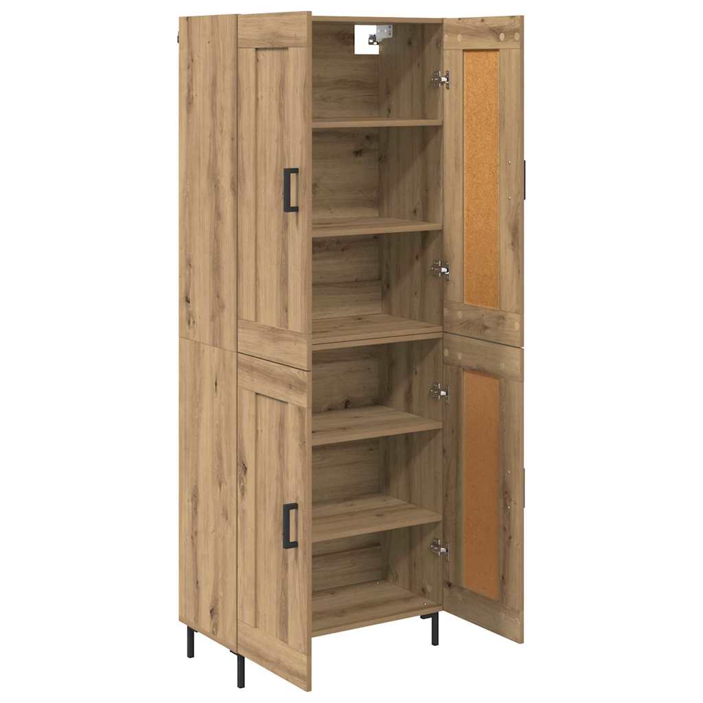Hoge kast 2 pcs Artisan Eiken Bewerkt hout