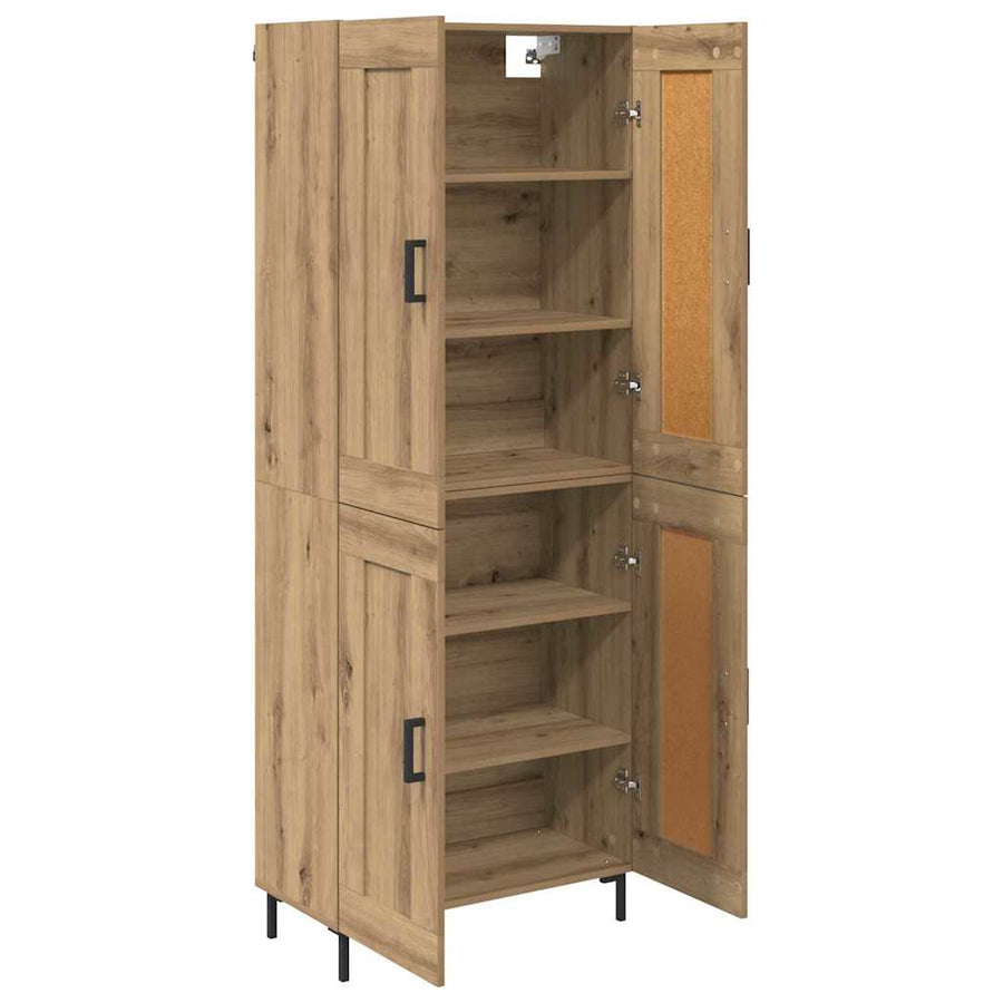 Hoge kast 2 pcs Artisan Eiken Bewerkt hout