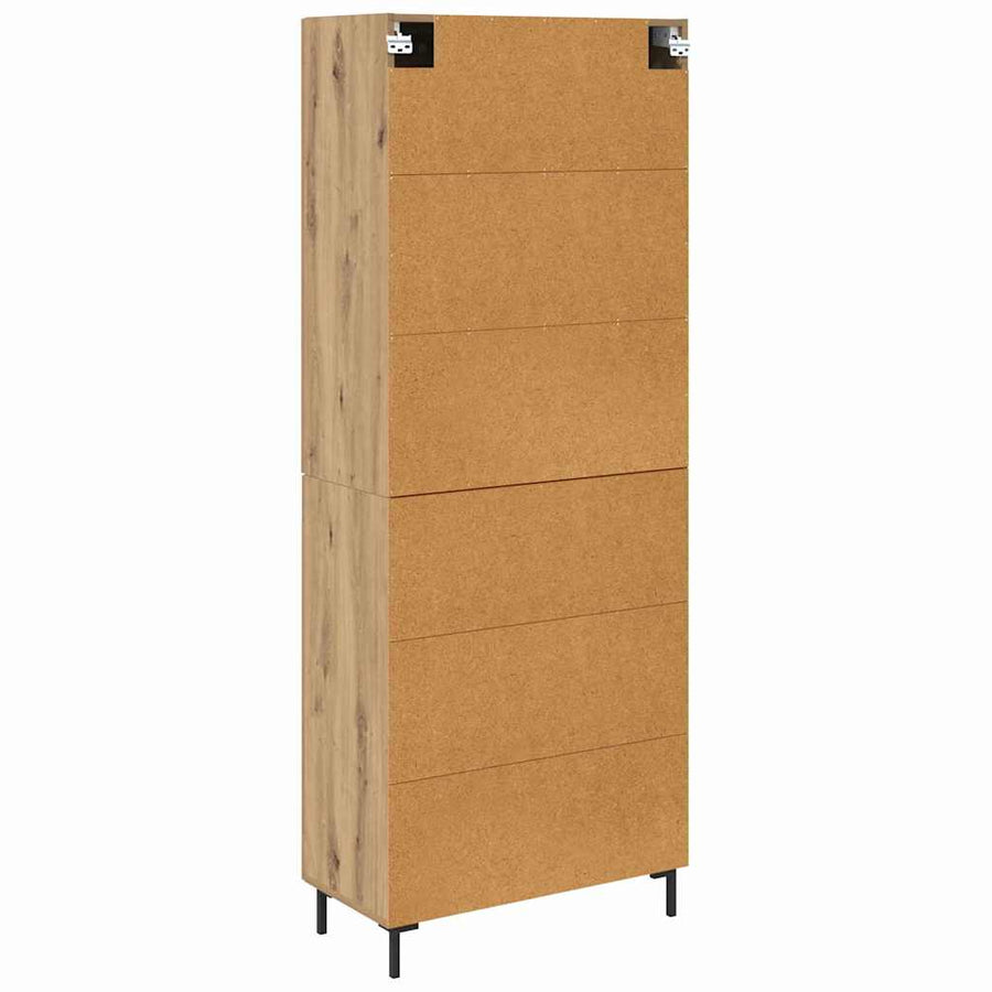 Hoge kast 2 pcs Artisan Eiken Bewerkt hout