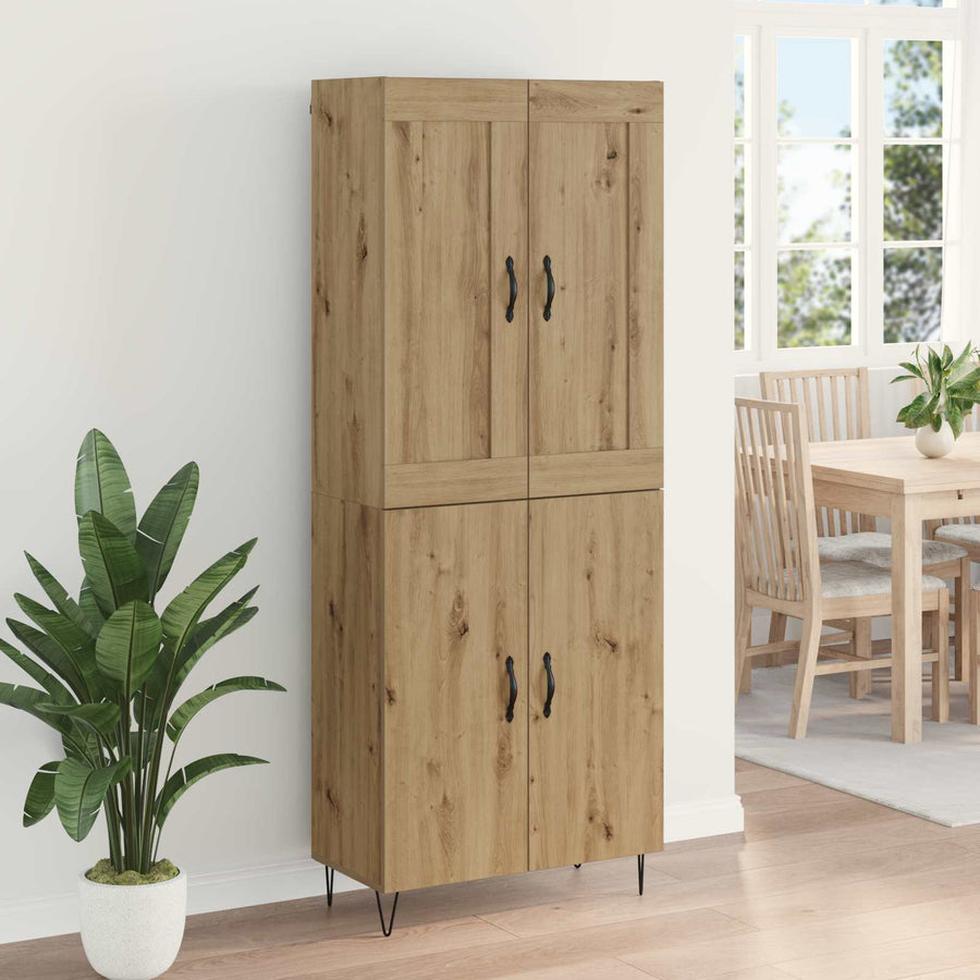 Hoge kast Artisan Eiken 69,5 x 34 x 180 cm Bewerkt hout