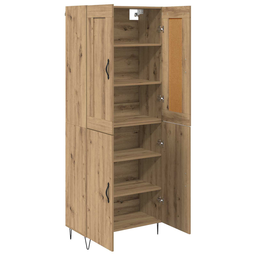 Hoge kast Artisan Eiken 69,5 x 34 x 180 cm Bewerkt hout