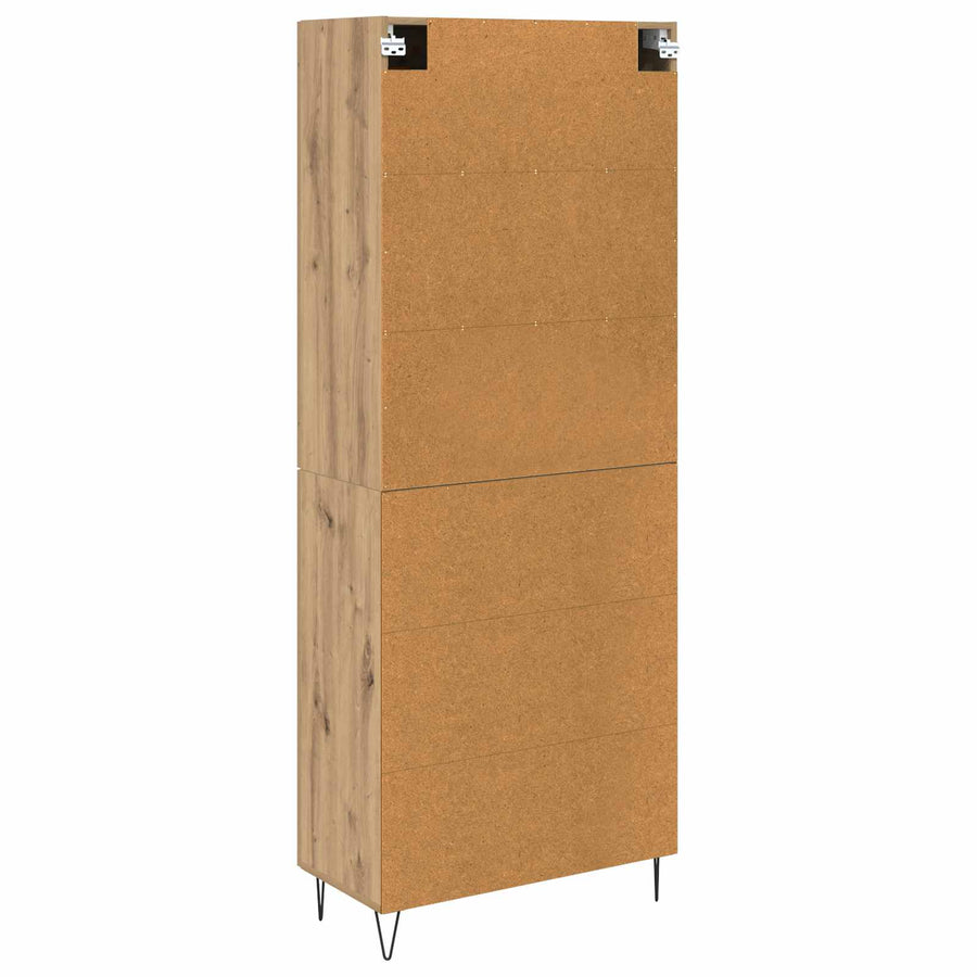 Hoge kast Artisan Eiken 69,5 x 34 x 180 cm Bewerkt hout