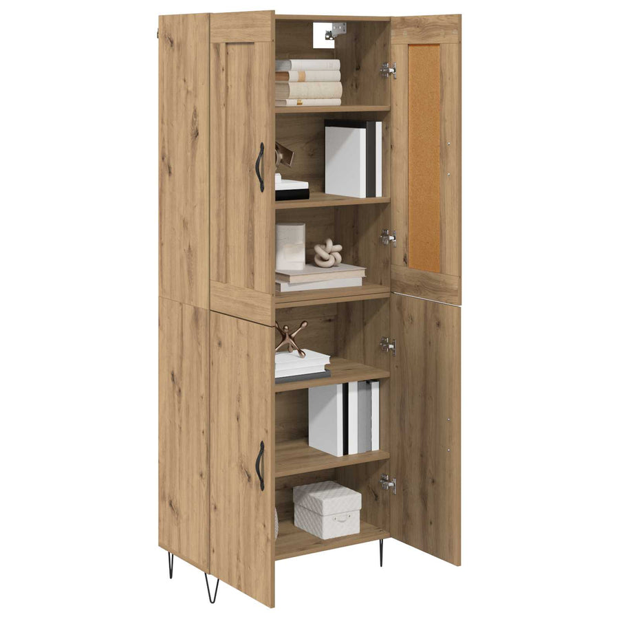 Hoge kast Artisan Eiken 69,5 x 34 x 180 cm Bewerkt hout