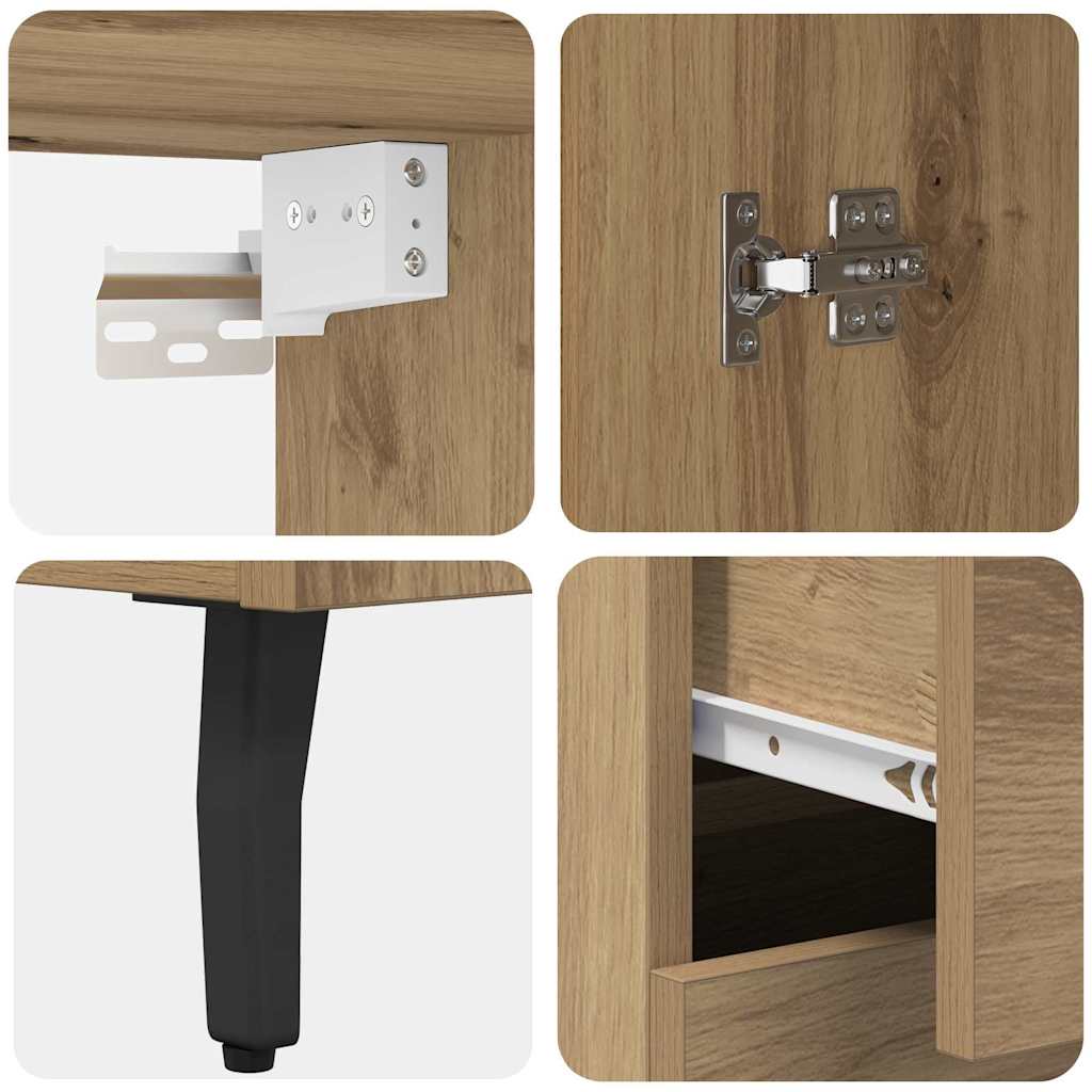Hoge kast met lade Artisan Eiken 69,5 x 34 x 180 cm