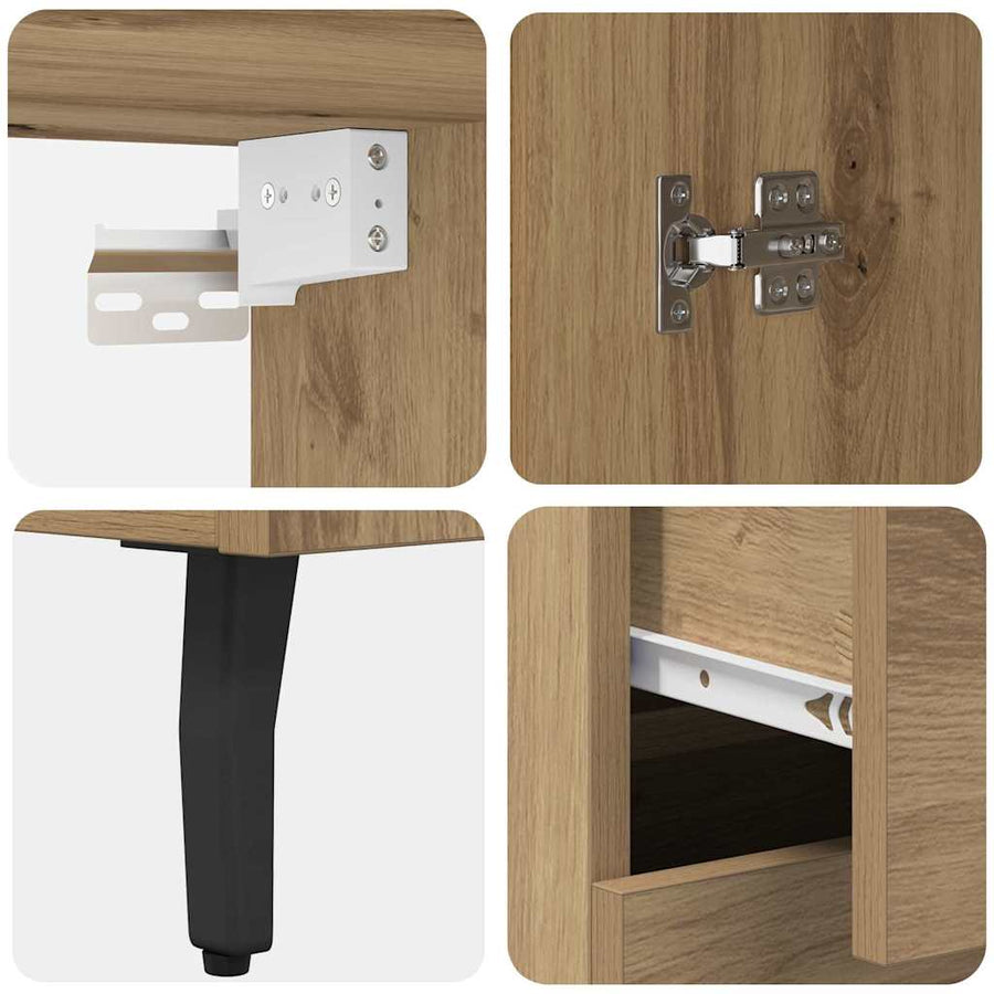 Hoge kast met lade Artisan Eiken 69,5 x 34 x 180 cm