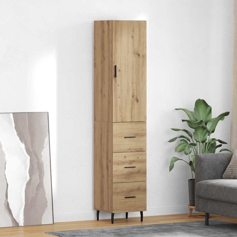 Highboard Artisan Eiken 34,5 x 34 x 180 cm Bewerkt hout