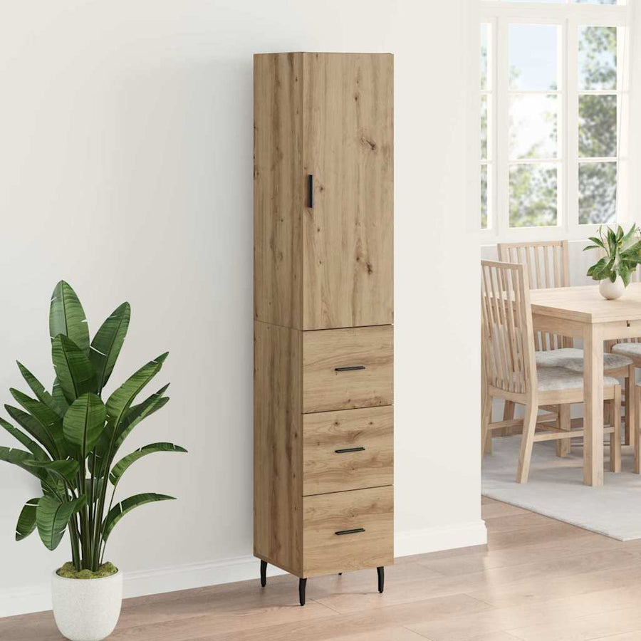 Highboard Artisan Eiken 34,5 x 34 x 180 cm Bewerkt hout