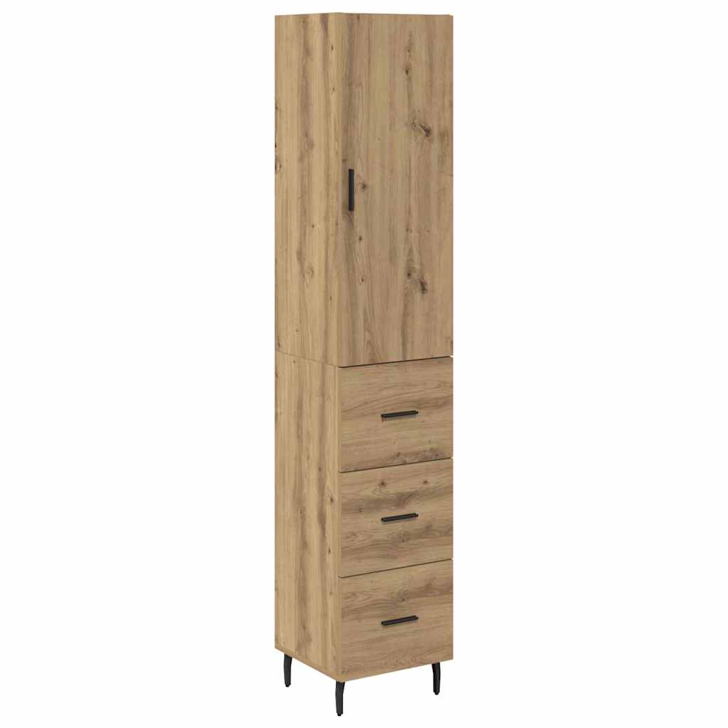 Highboard Artisan Eiken 34,5 x 34 x 180 cm Bewerkt hout