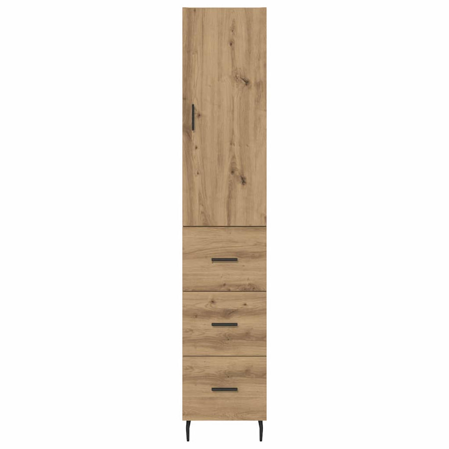 Highboard Artisan Eiken 34,5 x 34 x 180 cm Bewerkt hout