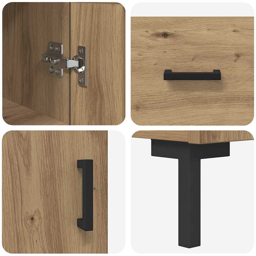 Highboard Artisan Eiken 34,5 x 34 x 180 cm Bewerkt hout