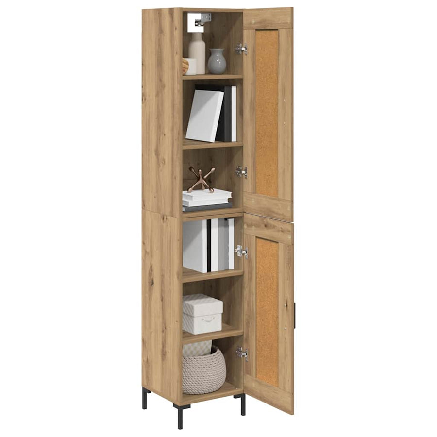 Highboard Artisan Eiken 34,5 x 34 x 180 cm Bewerkt hout