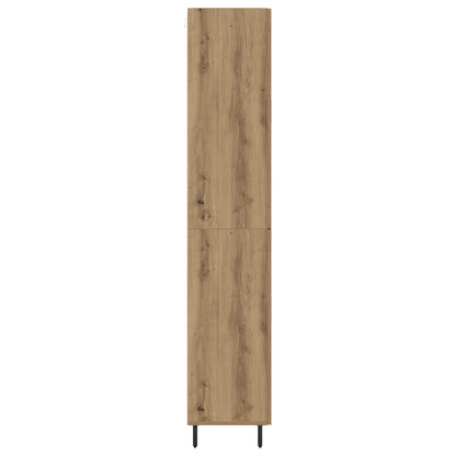 Hoge kast met lade 2 pcs Artisan Eiken Geengineerd Hout en Glas