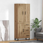Tall Cabinet with Drawer 2 pcs Artisan Oak 69.5 x 34 x 180 cm