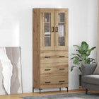 Tall cabinet with drawer 2 pcs Engineered wood Sonoma Oak