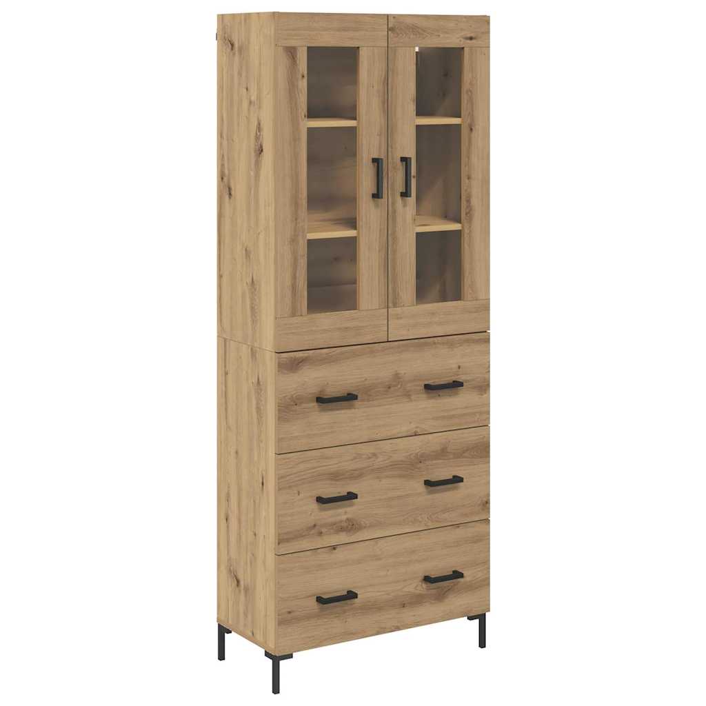 Hoge kast 2 pcs Artisan Eiken 69,5 x 34 x 180 cm Bewerkt hout