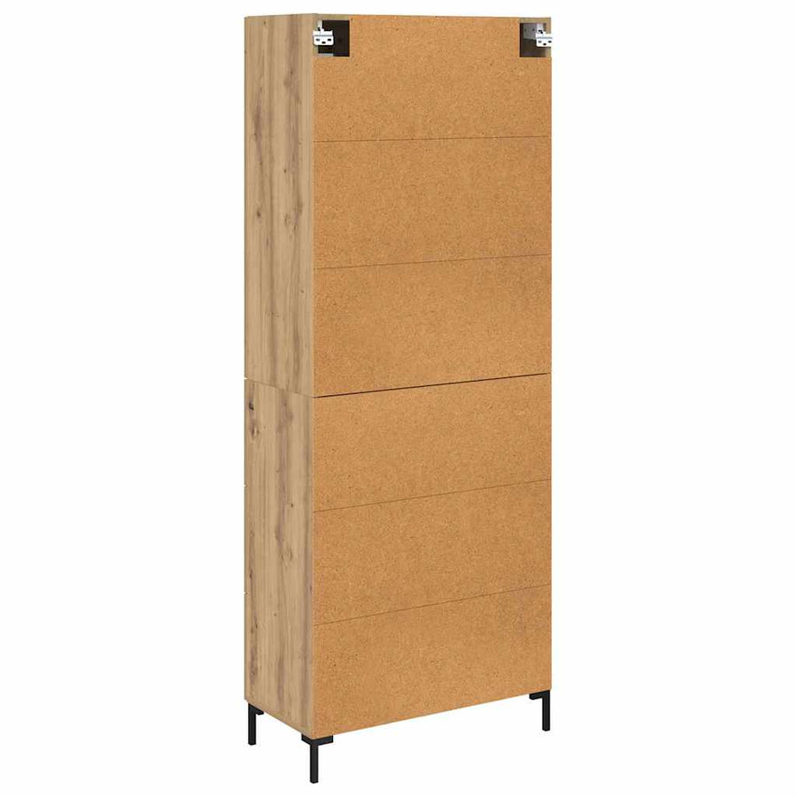 Hoge kast 2 pcs Artisan Eiken 69,5 x 34 x 180 cm Bewerkt hout