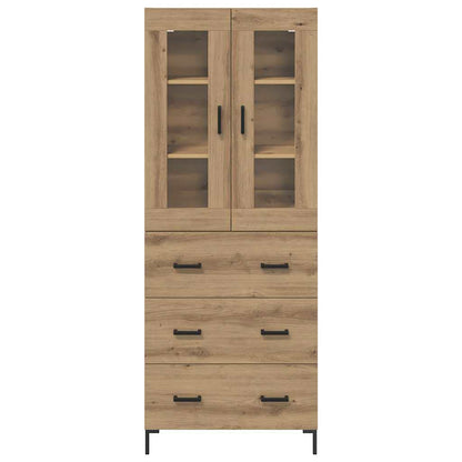 Hoge kast 2 pcs Artisan Eiken 69,5 x 34 x 180 cm Bewerkt hout
