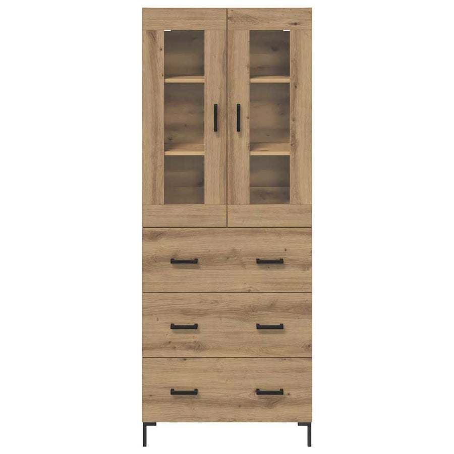 Hoge kast 2 pcs Artisan Eiken 69,5 x 34 x 180 cm Bewerkt hout
