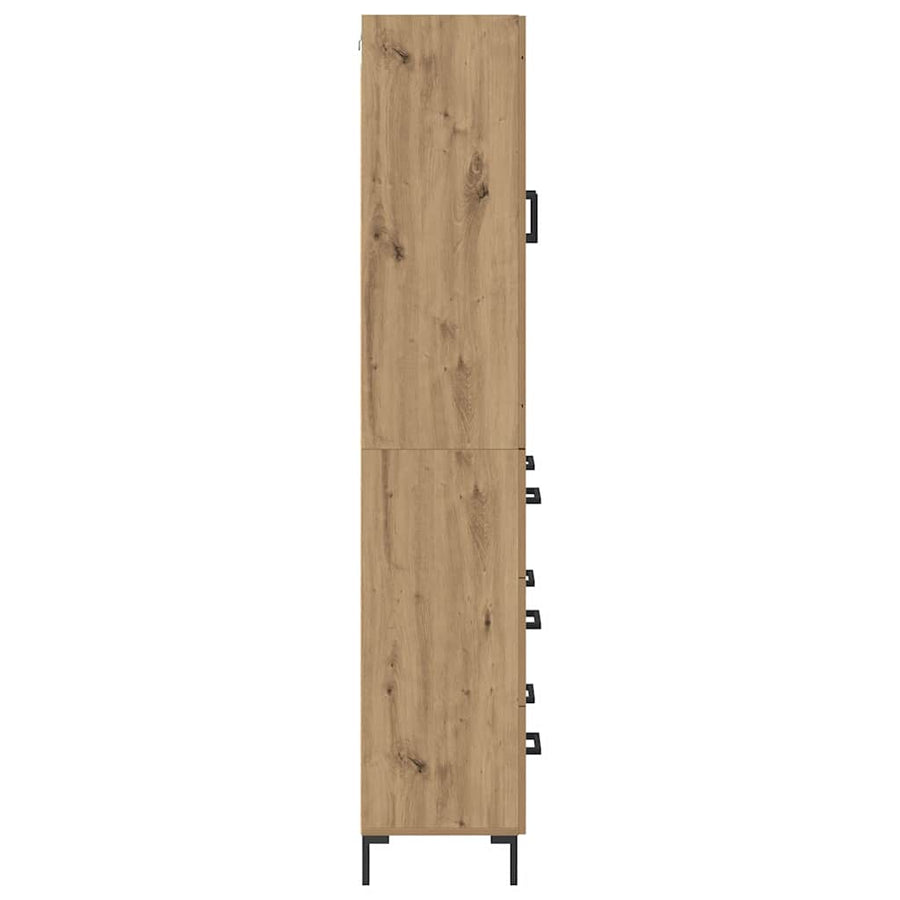 Hoge kast 2 pcs Artisan Eiken 69,5 x 34 x 180 cm Bewerkt hout