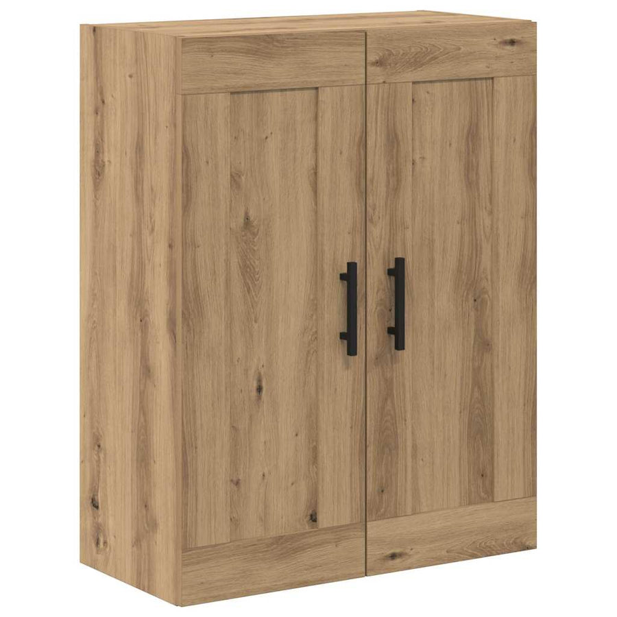 Hoge kast 2 pcs Artisan Eiken Geengineerd Hout en Glas