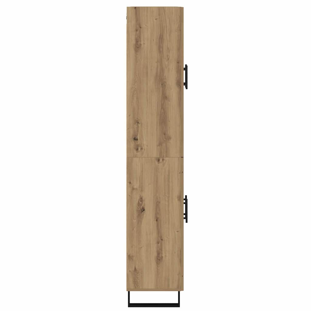 Hoge kast 2 pcs Artisan Eiken Geengineerd Hout en Glas