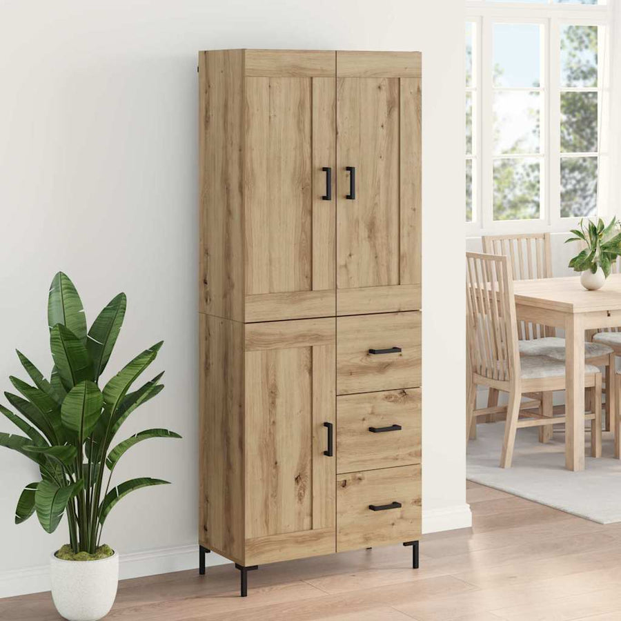 Highboard Artisan Eiken 69,5 x 34 x 180 cm Bewerkt hout