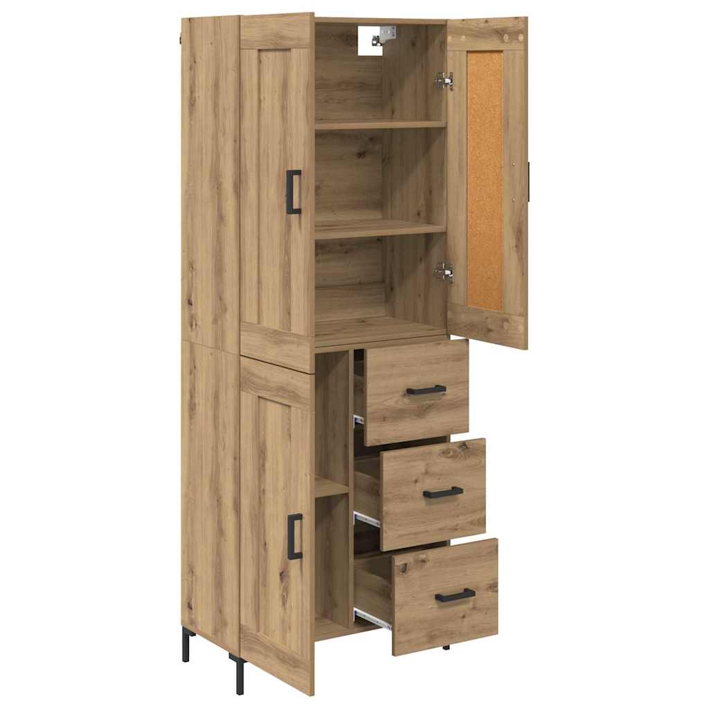 Highboard Artisan Eiken 69,5 x 34 x 180 cm Bewerkt hout